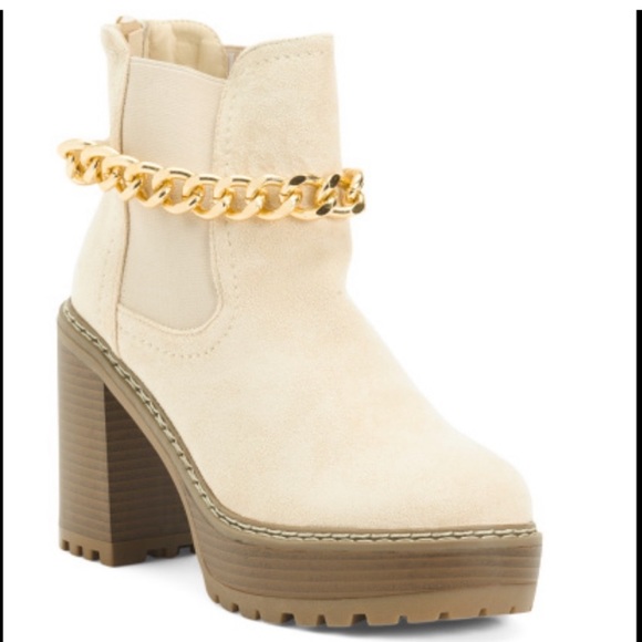 Olivia Miller Shoes - NIB- OLIVIA MILLER Chain Heel Lug Boot